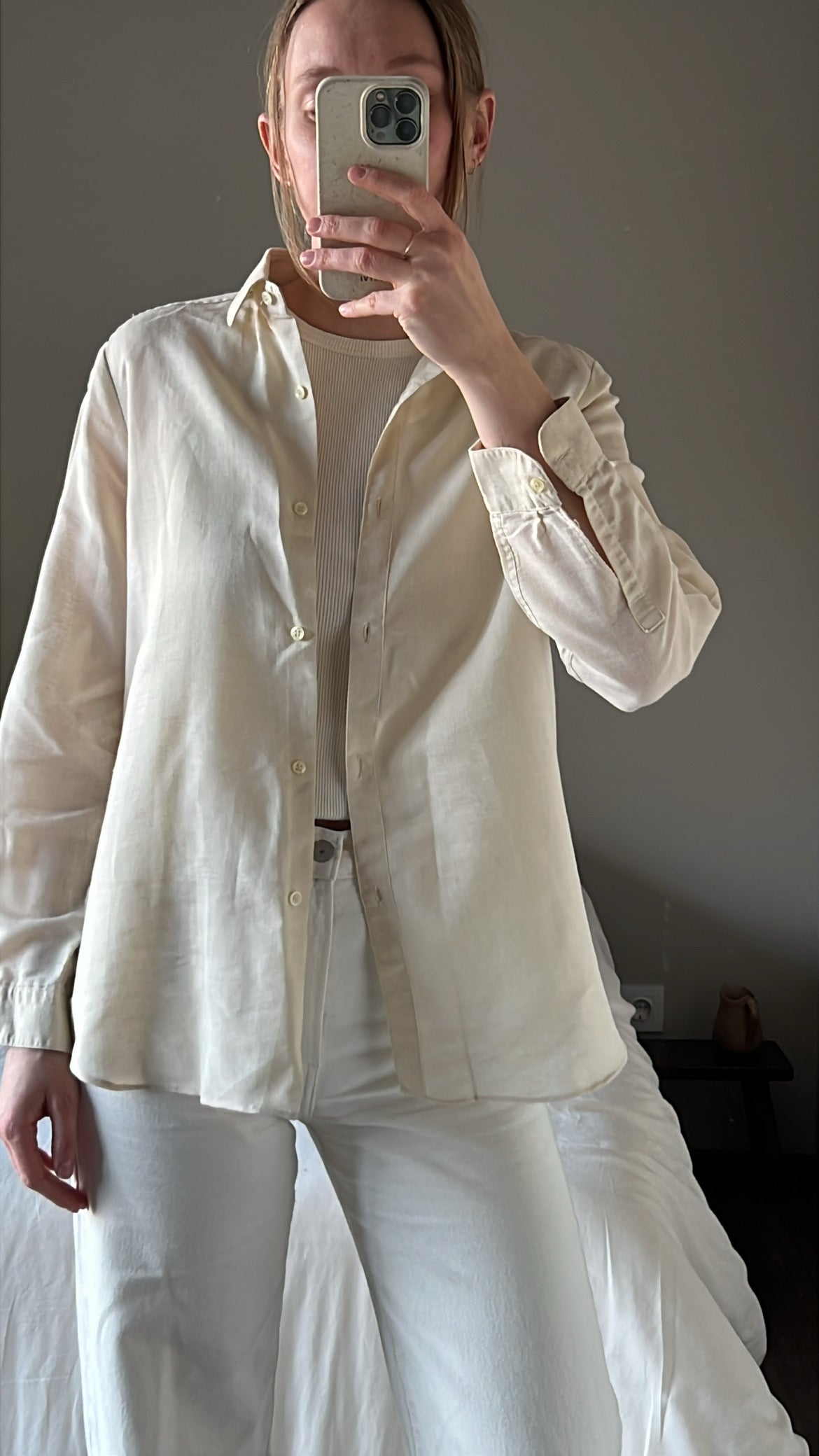 Linen blend shirt