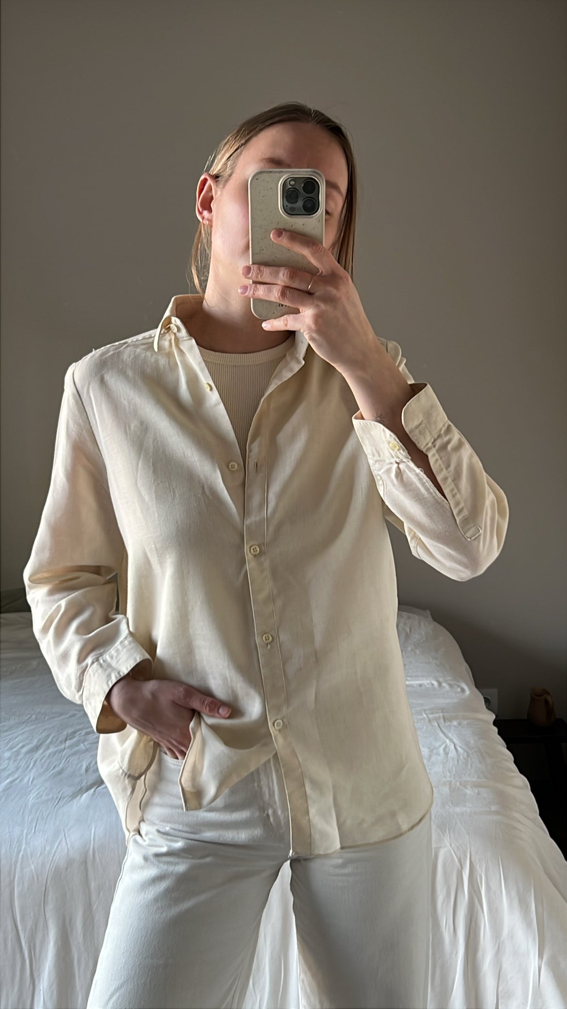 Linen blend shirt