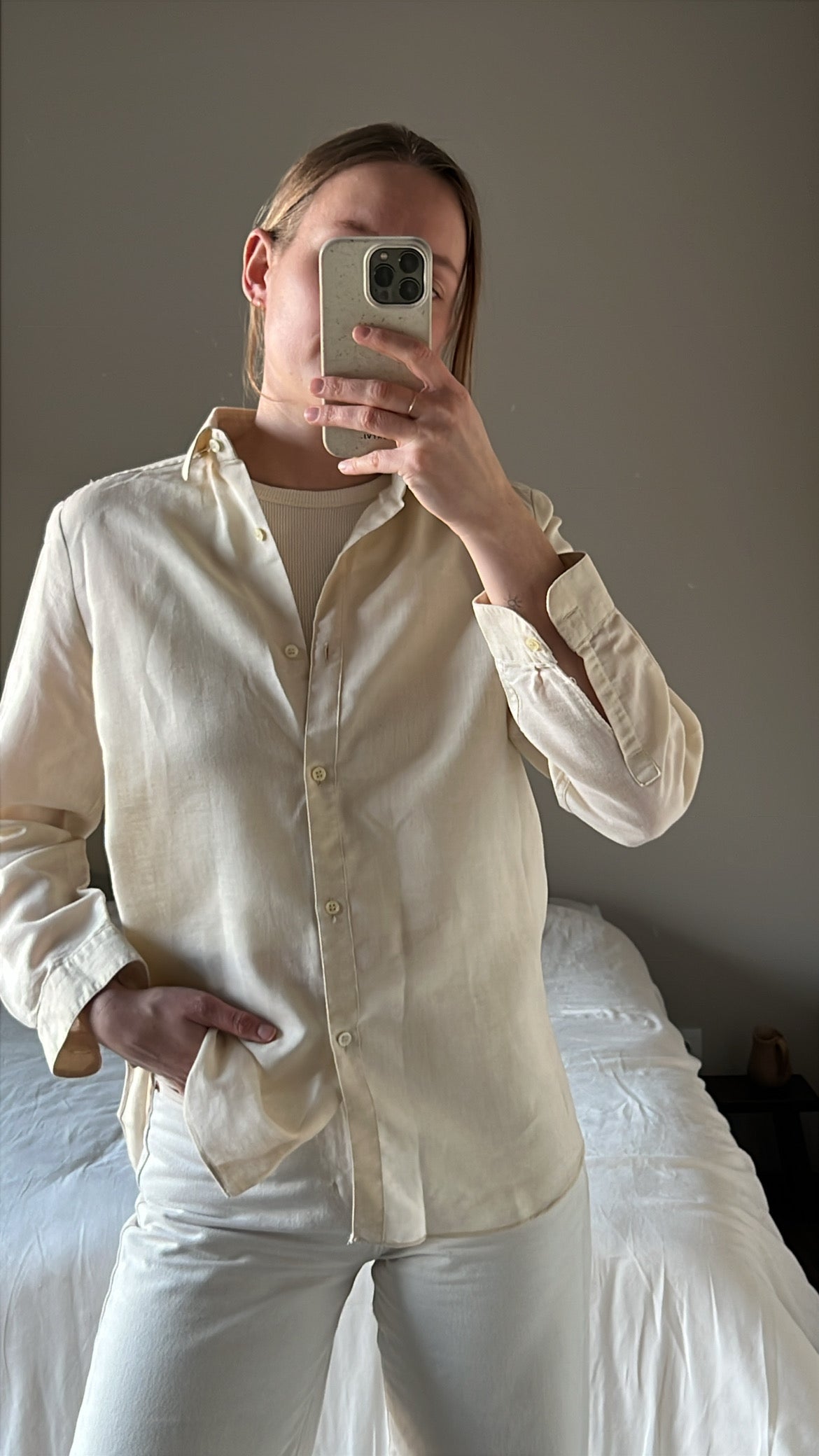 Linen blend shirt