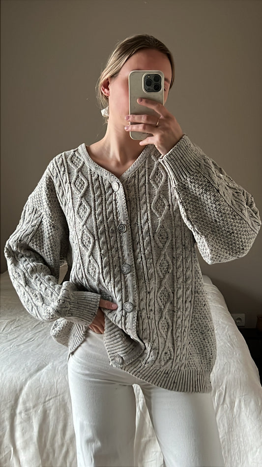 Woolen blend cardigan