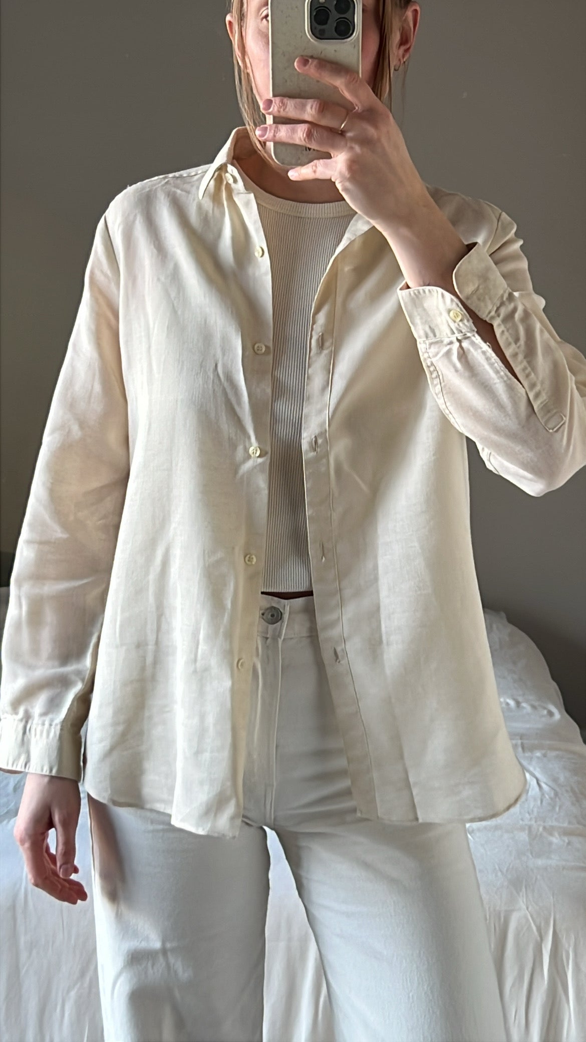 Linen blend shirt